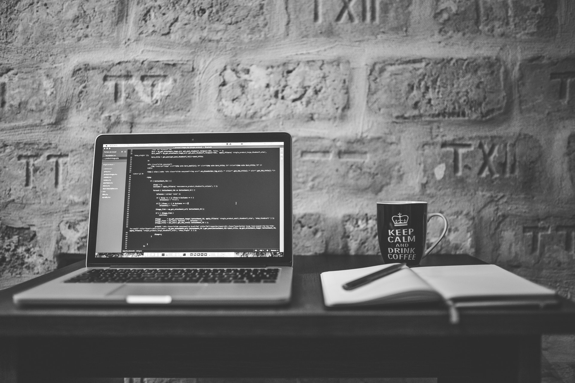 Image of coding desk
